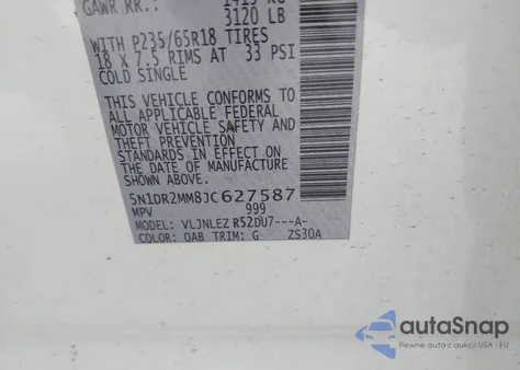 2018 Nissan Pathfinder Sv from USA, damaged, VIN 5N1DR2MM8JC627587